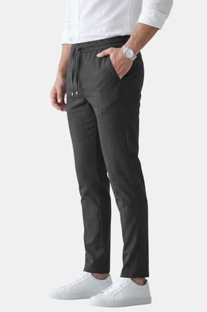 DeepSEA Füme Slim Fit Beli Lastikli İpli Likralı Soft Touch Erkek Spor Pantolon 2601746
