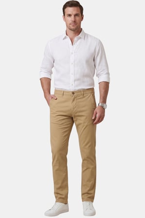 DeepSEA Camel Slim Fit Pamuklu Likralı Yazlık Erkek Spor Pantolon 2602021