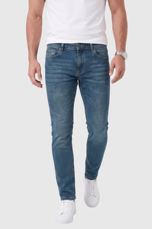 DeepSEA Erkek Slim Fit Dar Kesim Likralı Mavi Kot Pantolon – Yumuşak Dokulu Esnek Jean 2600692