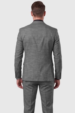 DeepSEA Antrasit 3 Parça Slim Fit Yelekli Erkek Takım Elbise – Çift Yırtmaçlı Modern Kesim 2601631