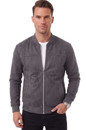 DeepSEA Erkek Slim Fit Likralı Füme Süet Ceket – Kırışmayan Ütü Gerektirmeyen Mevsimlik Mont 2504334