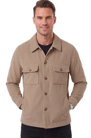 DeepSEA Erkek Slim Fit Fitilli Kadife Vizon Ceket – %100 Pamuk Düğmeli Cepli Astarsız 2701104