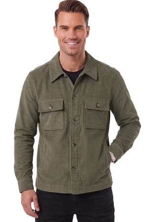 DeepSEA Erkek Slim Fit Fitilli Kadife Haki Ceket – %100 Pamuk Düğmeli Cepli Astarsız 2701104