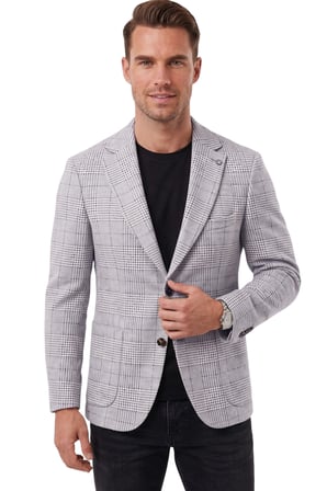DeepSEA Erkek Slim Fit Ekose Mavi Blazer Ceket – Astarlı Kışlık Şık Spor Ceket 2702420