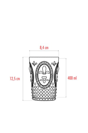 Akrilik Pembe 6'lı Kısa Bardak & Su Meşrubat Kahve Yanı Bardağı 400 ml ( Cam Değildir )