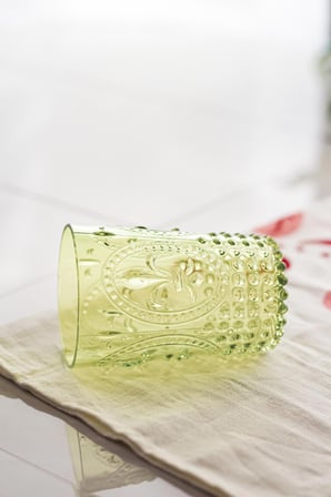 Akrilik Yeşil 6'lı Kısa Bardak & Su Meşrubat Kahve Yanı Bardağı 400 ml ( Cam Değildir )