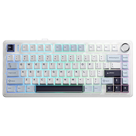 Aula F75 Mekanik RGB TKL Reaper Switch Kablosuz Makrolu Hot Swap Klavye Lacivert