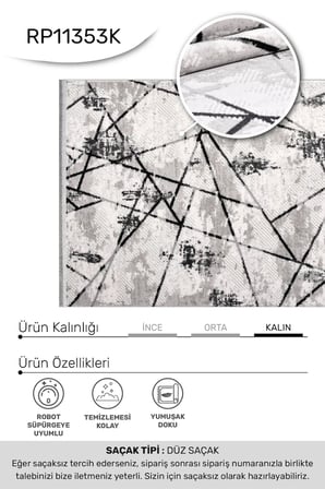 ANATOLIA HALI / FLORYA-Krem/Antrasit - Özel Ölçü-Salon, Oturma Odası ve Koridor Halısı