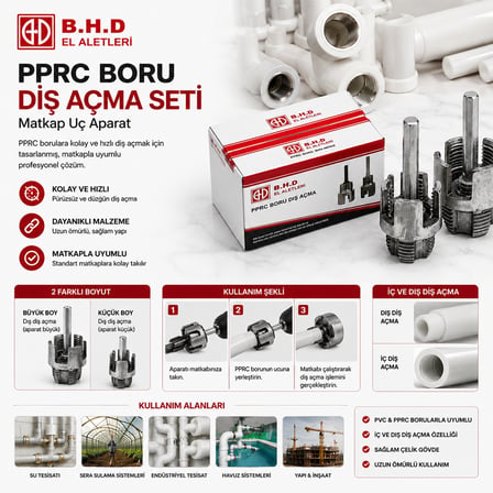2PCS PPRC BORU DİŞ AÇMA MATKAP UÇ APARAT (5332)