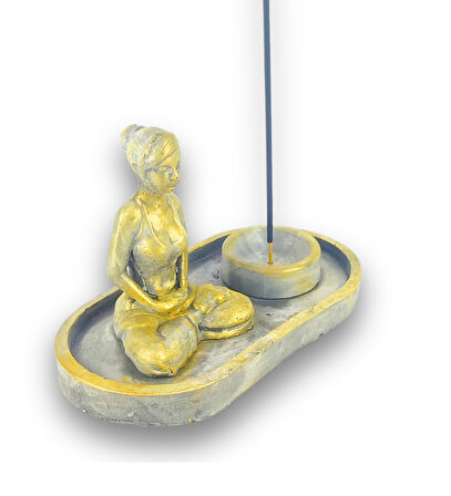 Yogacı Kız Çubuk Tütsülük ve Tealight (Beyaz)