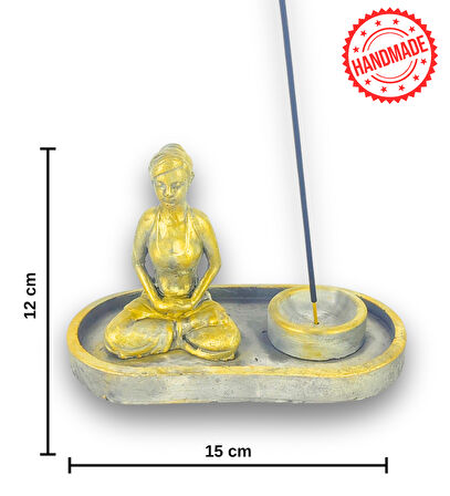 Yogacı Kız Çubuk Tütsülük ve Tealight (Beyaz)