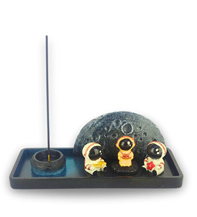 Dolunay Astronot Çubuk Tütsülük ve Tealight