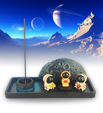 Dolunay Astronot Çubuk Tütsülük ve Tealight