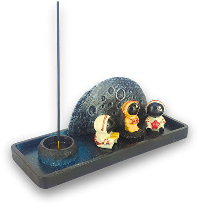 Dolunay Astronot Çubuk Tütsülük ve Tealight