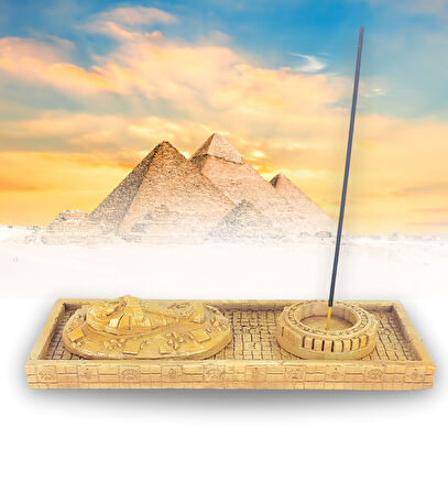 Antik Mısır Sarcophagus Lahit Çubuk Tütsülük ve Tealight