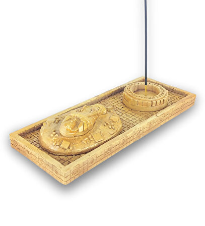Antik Mısır Sarcophagus Lahit Çubuk Tütsülük ve Tealight