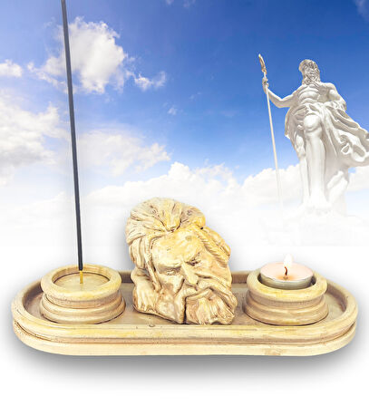 Antik Roma Zeus Çubuk Tütsülük ve Tealight