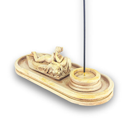Antik Roma Reclining Naiad Çubuk Tütsülük ve Tealight
