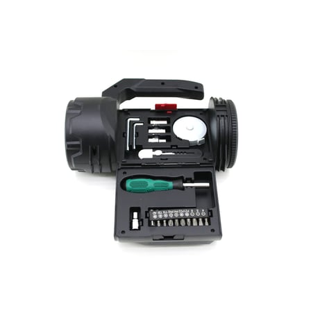 2İN1 19PCS = TAMİR - HIRDAVAT SETİ EL FENER - PROJEKTÖR LED + COB USB - TYPE-C - PİL ŞARJLI HS-310 (