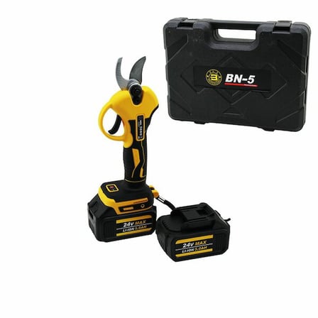 CORDLESS SHEAR YELLOW BN-5 HS-155  ŞARJLI  BAĞ MAKASI  2 BATARYA - 24V 5.0AH (5332)