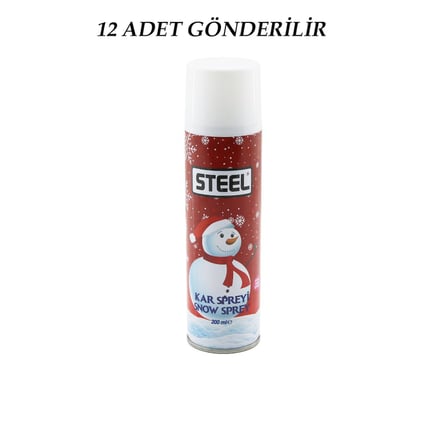 12 ADET STEEL MAX KAR SPREYİ 200ML (5332)