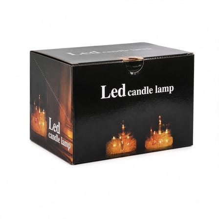 12 ADET LED CANDLE KAMP KÜÇÜK BOY= ÇAP:5CM - Y: 9CM PİLLİ LED MUM MİKA KRİSTAL PLASTİK YAKUT-13635 (