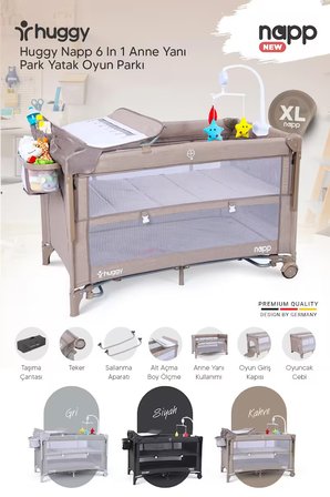 Napp 6 In 1 Anne Yani Park Yatak Oyun Parkı ve Yatak 70X120 XL