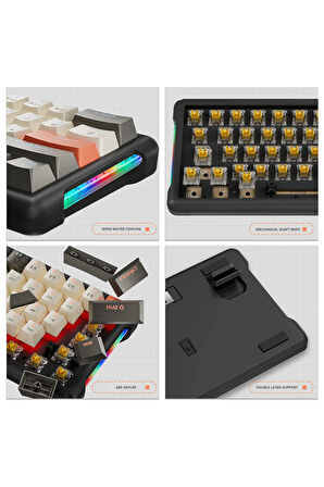 K610 Kablolu Kırmızı Switch Mekanik Oyuncu Klavyesi-61 Tuş Rgb-hot Swap