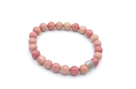 HAKİKİ DOĞAL PEMBE JASPER TAŞI BİLEKLİK 1.KALİTE DOĞAL TAŞ 011