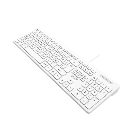 Acer Oak920 Q Usb Beyaz 1.8 Metre Kablolu Klavye - Tek Tuş Hesap Makinalı Sessiz Tuşlu