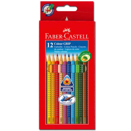 Faber-Castell Grip 2001 Kuru Boya Kalemi 12 Renk 5170112412000