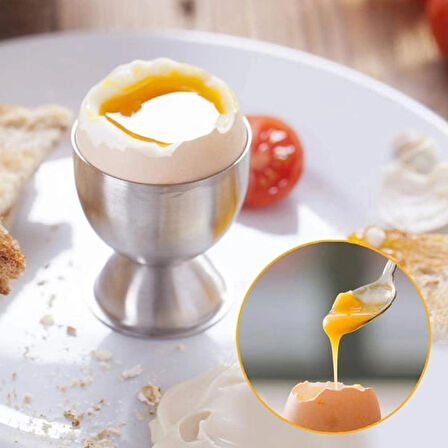 Reyo 4 Adet Paslanmaz Çelik Kadeh Haşlanmış Yumurta Tutucu, Kadeh Yumurtalık, Ev, Cafe Otel, Restaurant Yumurta Standı