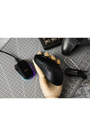 Aj179 Pro Kablosuz (3 modlu) 8K-2600DPI Oyuncu Mouse PAW3395 Sensör RGB Manyetik Şarj İstasyonu