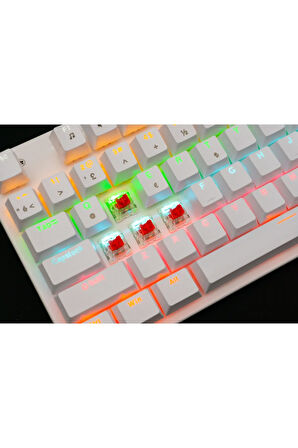 K550 Mekanik Oyuncu Klavyesi-Değiştirilebilir Switch-Rainbow RGB Aydınlatma-87 Tuş