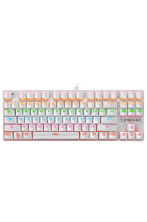 K550 Mekanik Oyuncu Klavyesi -Değiştirilebilir Switch- Rainbow RGB Aydınlatma-87 Tuş - Brown Switch