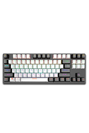 K550 Mekanik Oyuncu Klavyesi -Değiştirilebilir Switch- Rainbow RGB Aydınlatma-87 Tuş - Red Switch