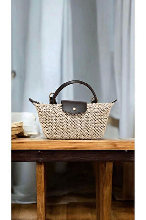 Laurel Acı Kahve/Hasır El Dokuma Kadın Mini Bag