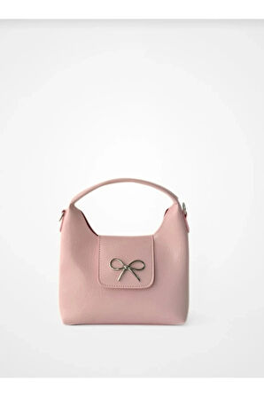 Ribbon Pembe Mini Kadın El Kol Ve Omuz Çantası