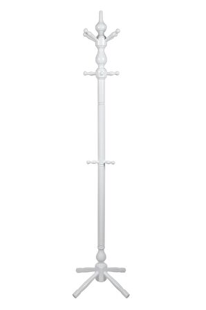 Refilya Masif Ahşap Tornalı Askılık Lake Cilalı Doğal Kayın Ağacı