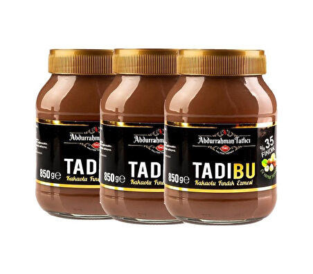 Abdurrahman Tatlıcı Tadıbu Kakaolu Fındık Ezmesi 3 x 850 G