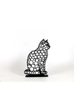 Kedi 15cm Plastik Masa Süsü Masa Dekorasyonu