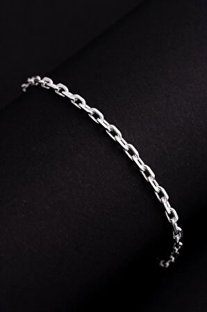 Erkek Gümüş Bileklik - 3.5 mm Forse Zincir Gümüş Bileklik