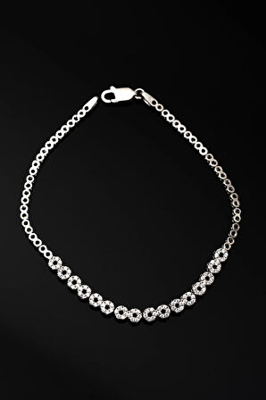 Kadın Gümüş Bileklik - Sonsuzluk Temalı İnfinity 925 Ayar Gümüş Bileklik