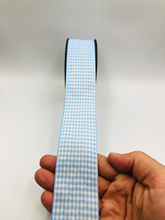 5 Metre Ekose kurdele Dama desen ( 4 cm genişlik ) Yılbaşı Kurdele, Süsleme Dekoratif Hediye Paketi
