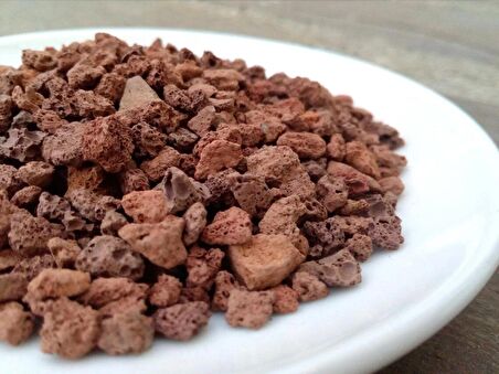 Kırmızı Pomza Taşı 5-10 Mm 10 Kg Volkanik Cürüf Ponza Lav Kırığı Lav Taşı