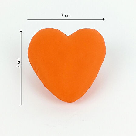 Woodycord Elyaf Dolgulu Turuncu Kalp Klipsli Toka