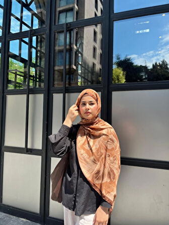 Aminenesil Esinti Vual Soft Pamuk Şal Vizon Renk