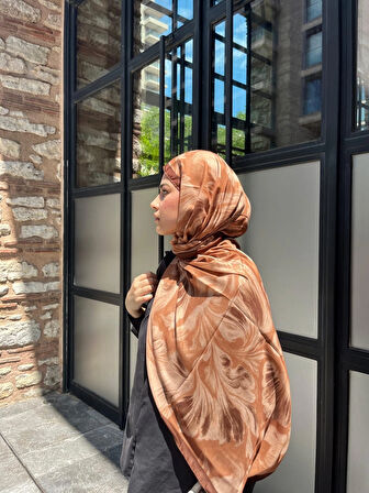 Aminenesil Esinti Vual Soft Pamuk Şal Vizon Renk