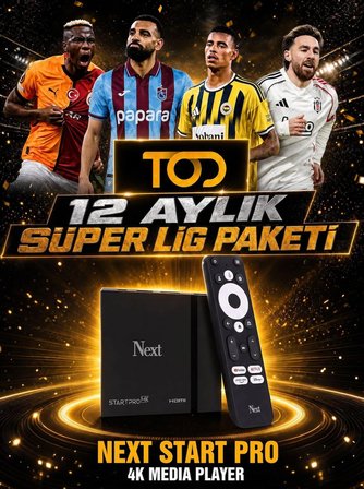 Next Start Pro 4k Media Player - Tod 12 Aylık Süper Lig Paketli