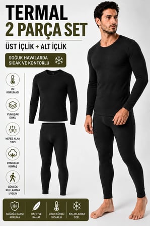 Erkek Termal Takım (Tutku Yetkili Satıcısı) – Uzun Kollu Termal Üst ve Tayt 2 Parça Set